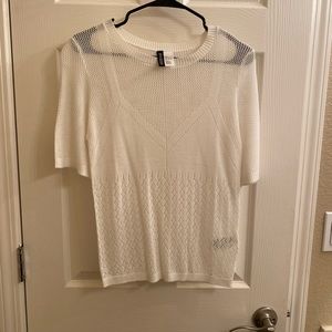 White peekaboo blouse - Medium/Large